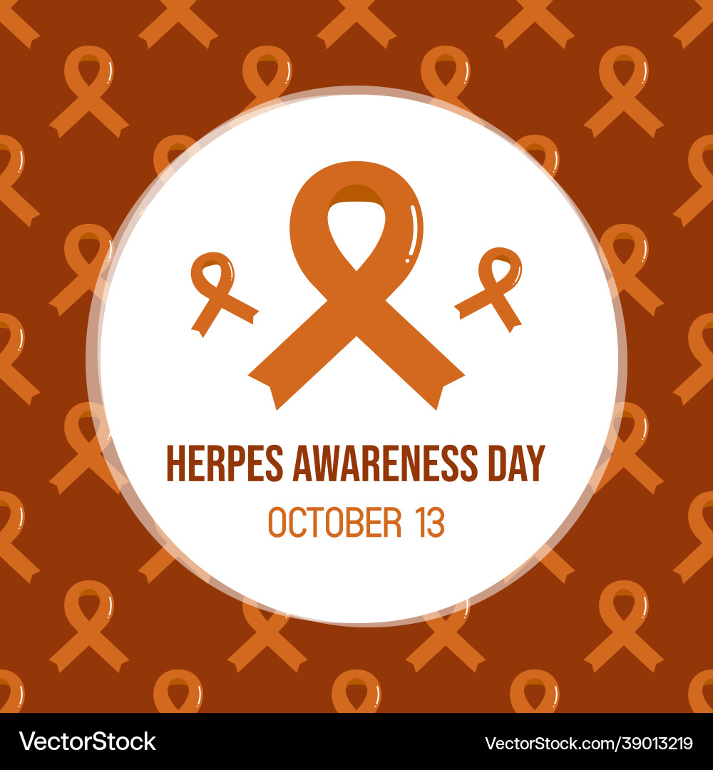 National herpes awareness day card National herpes awareness day card vector image