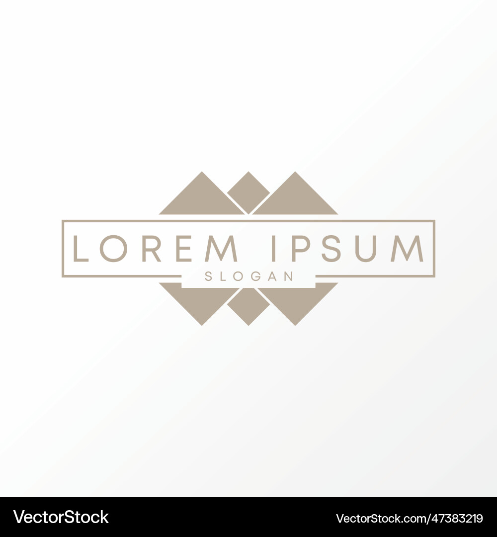 Rectangular template with 3 triangle top down Rectangular template with 3 triangle top down vector image