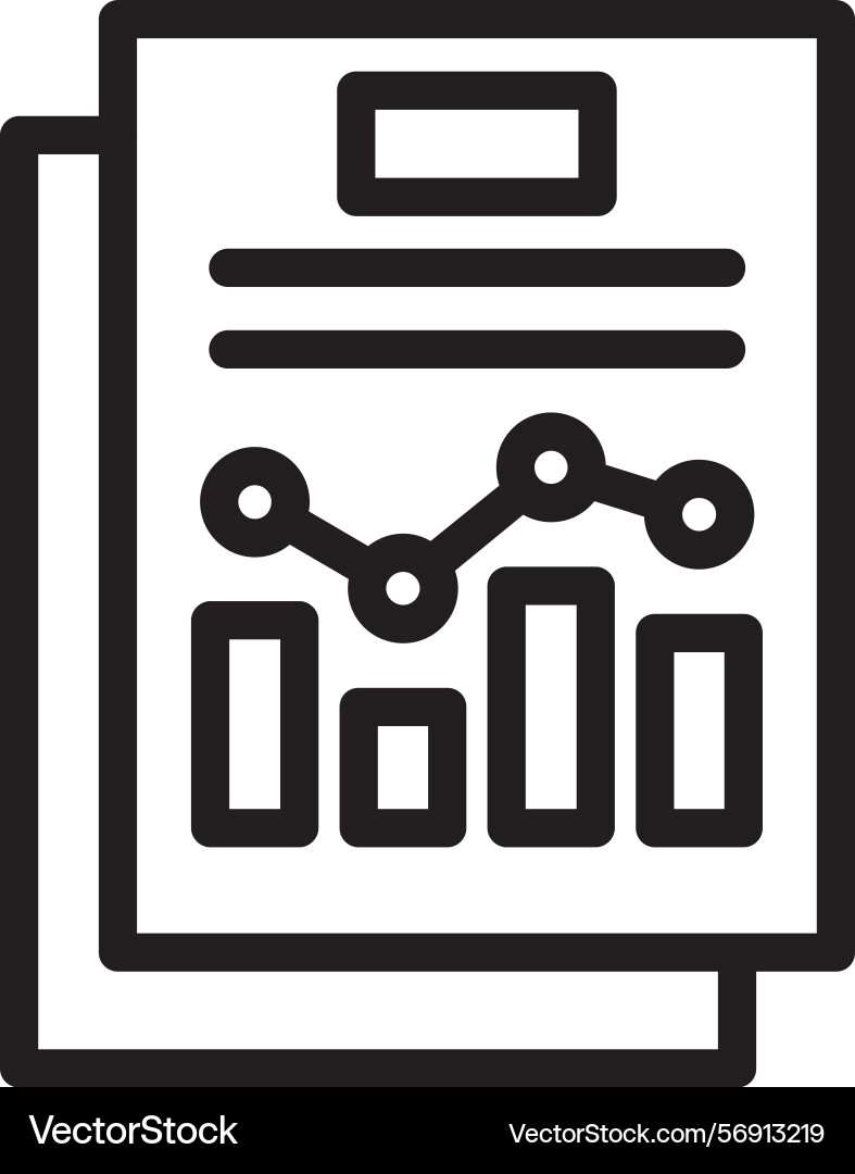 Report linear style icon design Vector Image