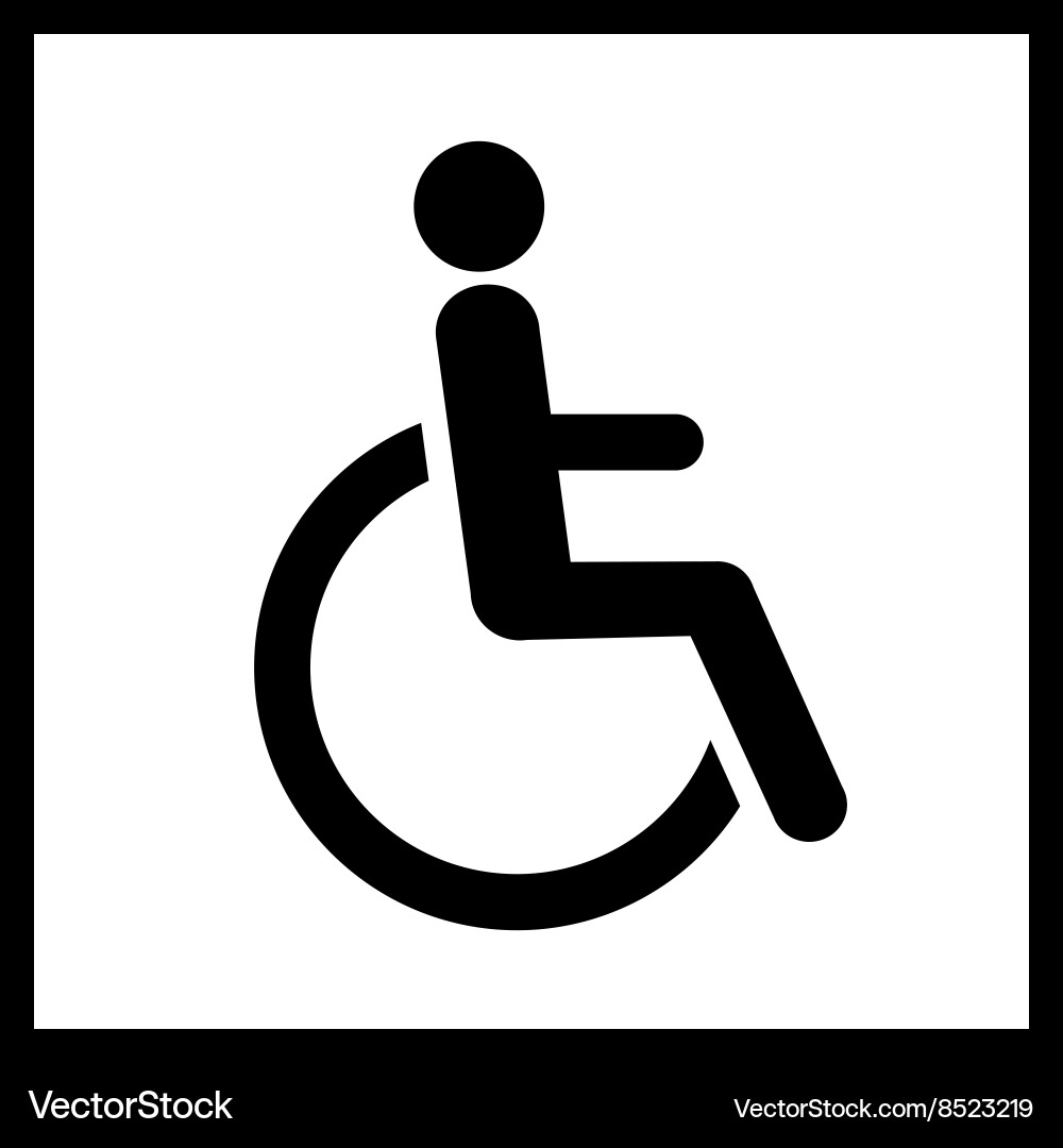 Rollstuhl Icon - Zugänglichkeit Symbol Vektorbild
