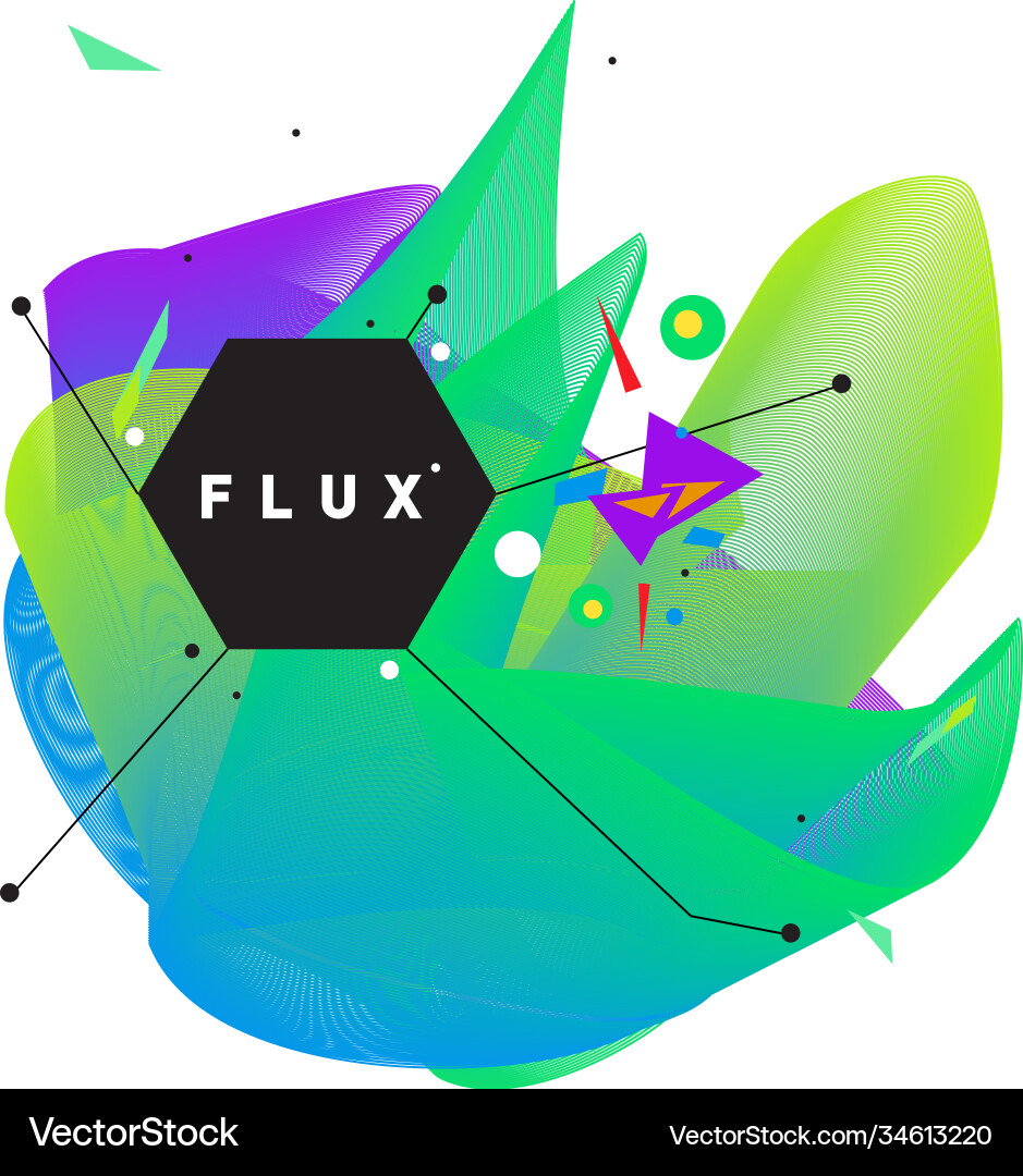 3d colorful wave background dynamic flux effect 3d colorful wave background dynamic flux effect Vector Image