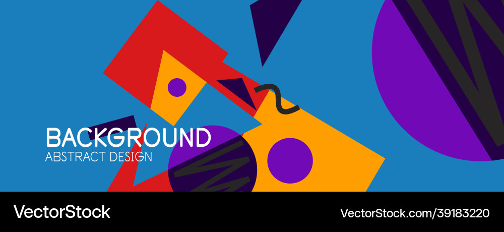 Abstract background blocks lines triangles vector image