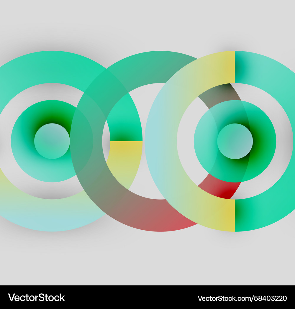 Abstract circles overlap creating colorful Vector Image