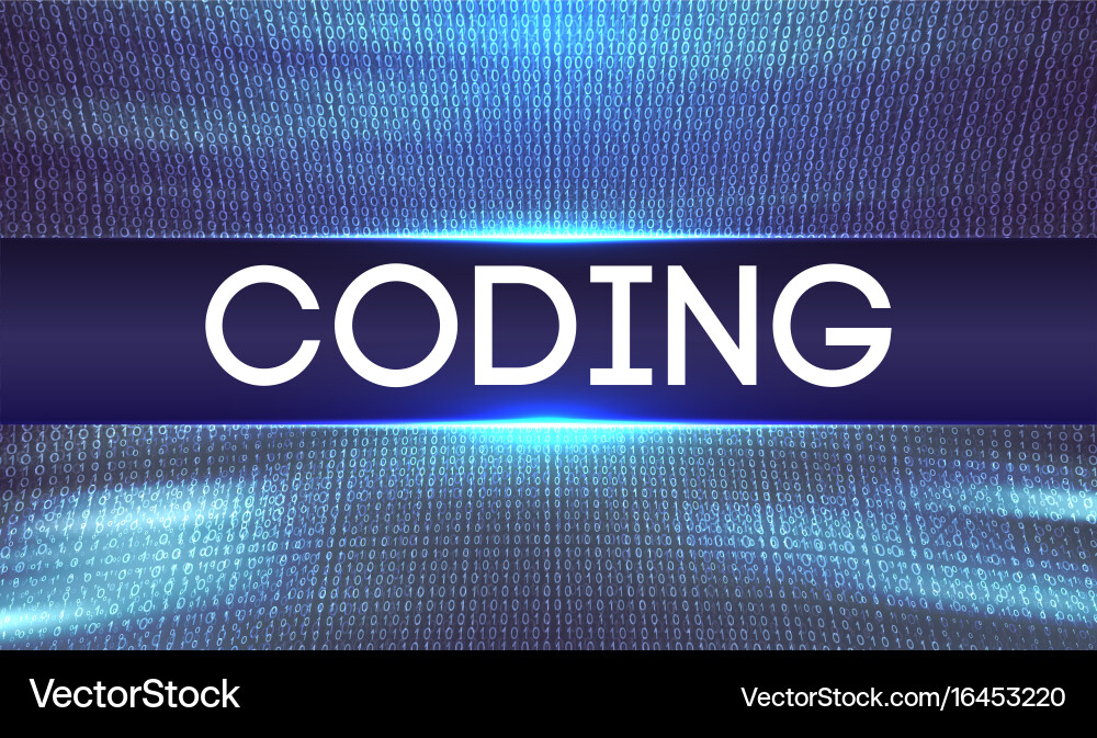 Abstract Digital Code Background vector image