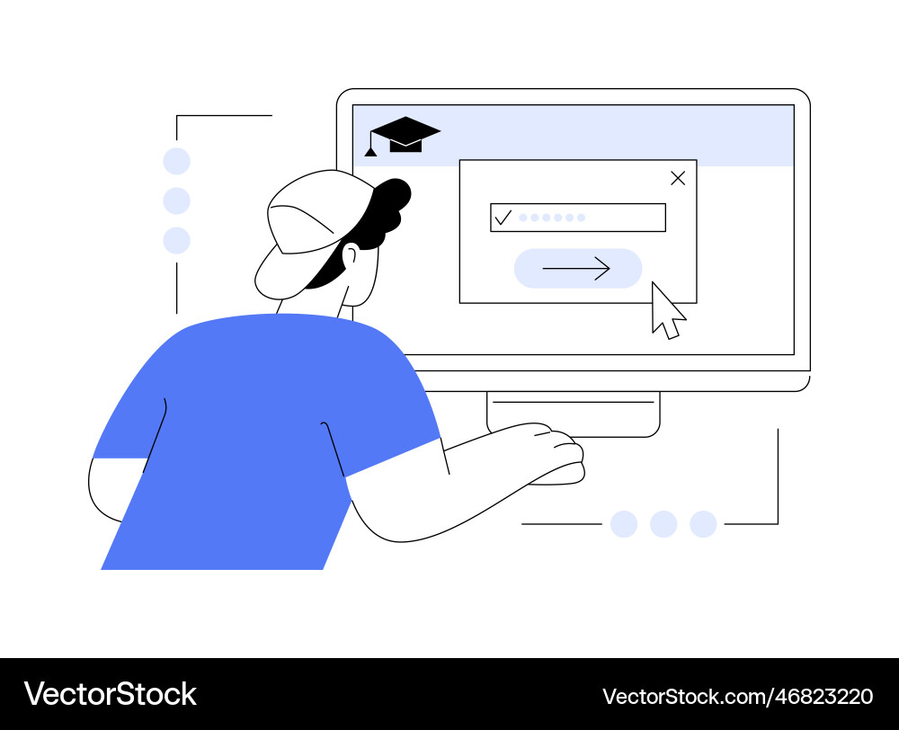Class access code abstract concept Class access code abstract concept vector image