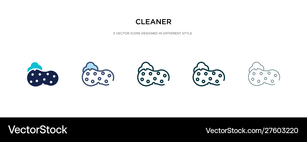 Cleaner icon in different style two colored vector image