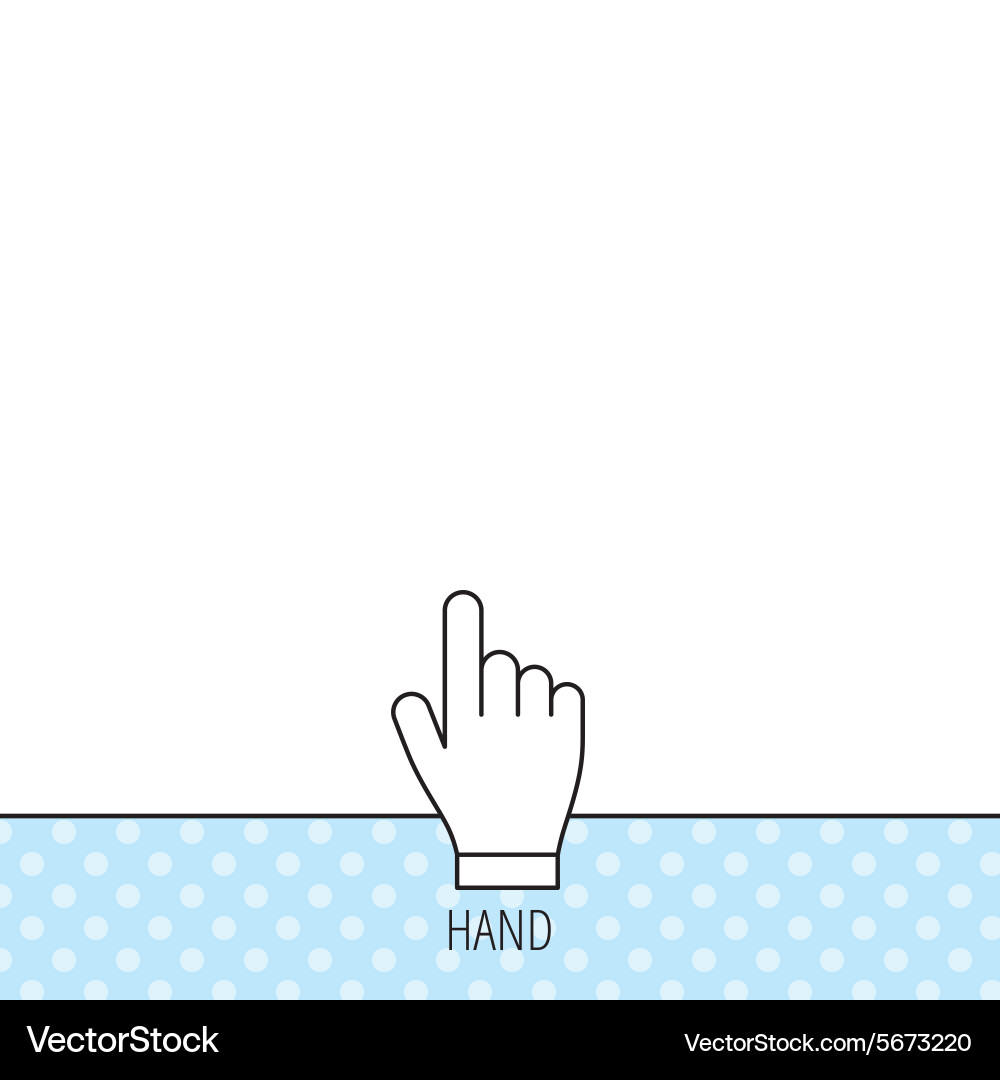 Click hand icon press or push pointer sign Vector Image