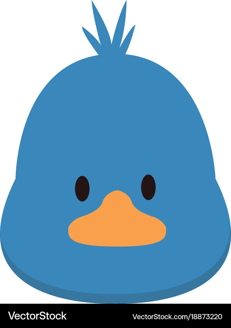 Cute bird head cartoon – Royalty-Free Vector | VectorStock, image size:759x1080