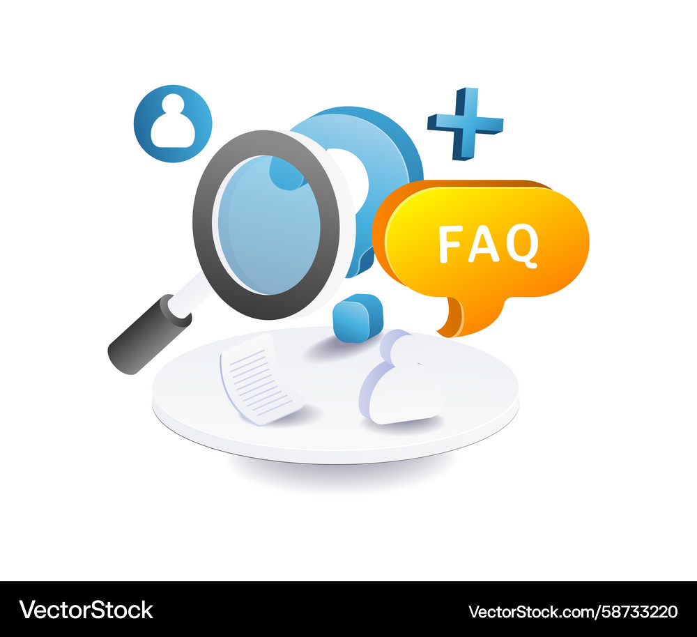 Frequently Asked Questions - Q&A Vector Image