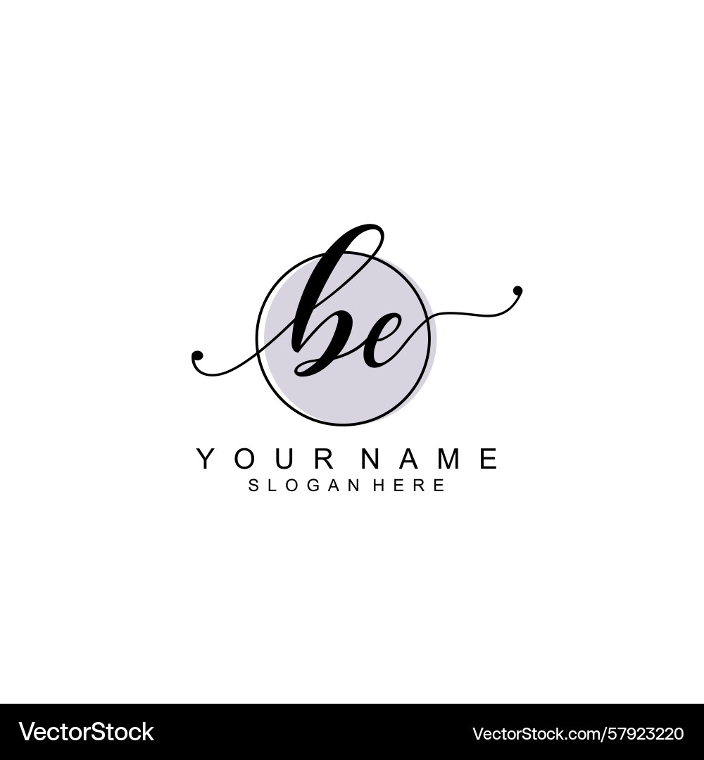 Handwriting logo concepts with initial Handwriting logo concepts with initial Vector Image