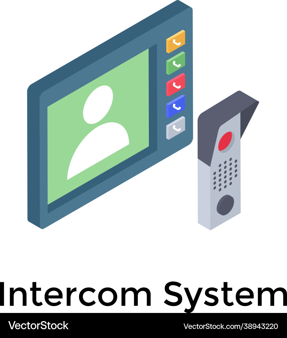 Intercom system vector image