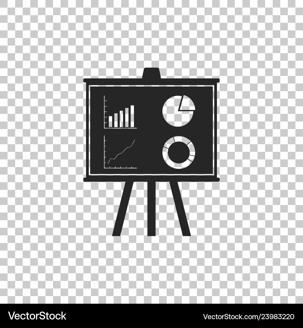 Presentation board with graph chart diagram Presentation board with graph chart diagram vector image