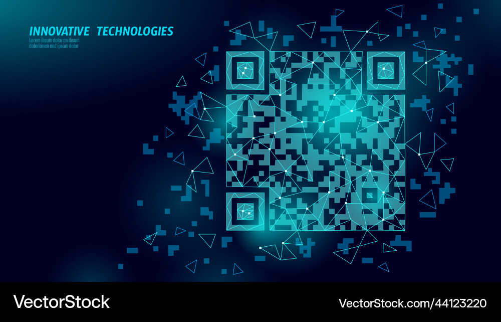 Qr code verification online technology 3d web Qr code verification online technology 3d web vector image