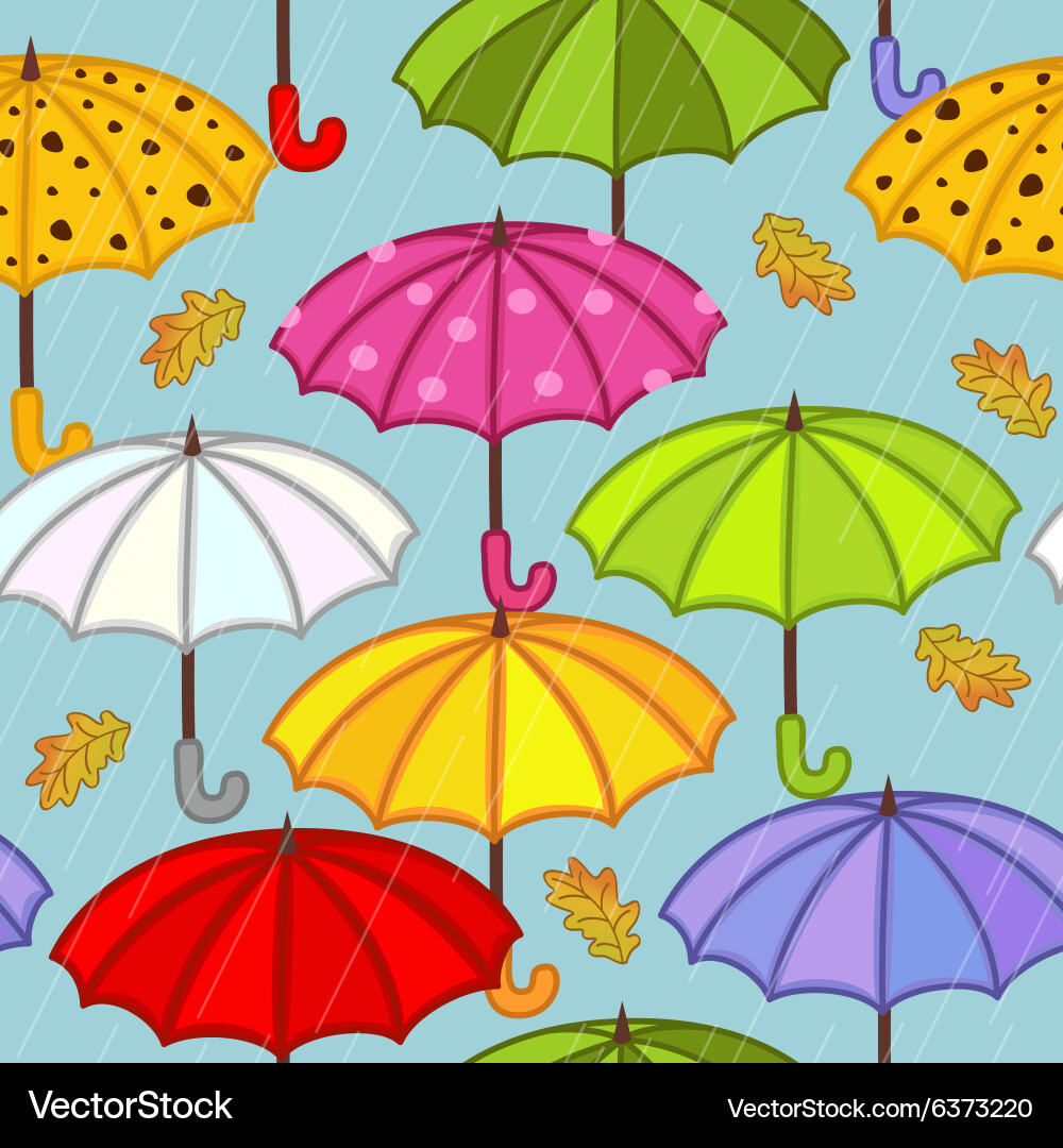 Seamless pattern with umbrella Vector Image