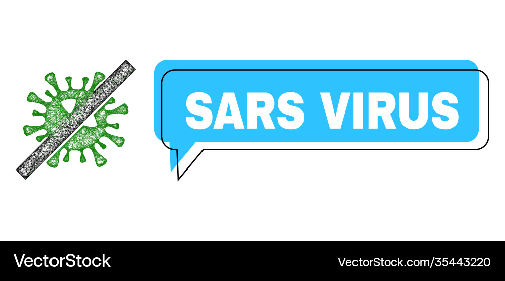 Shifted sars virus conversation frame and net mesh Shifted sars virus conversation frame and net mesh vector image