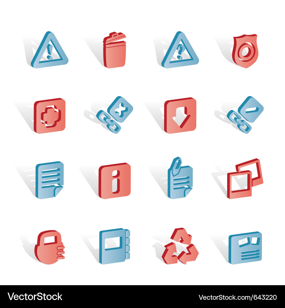 Web site and computer icons vector image
