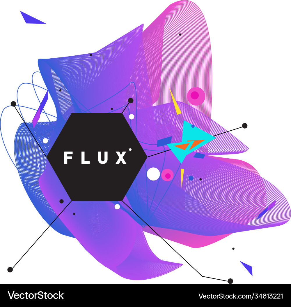 3d colorful wave background dynamic flux effect 3d colorful wave background dynamic flux effect Vector Image