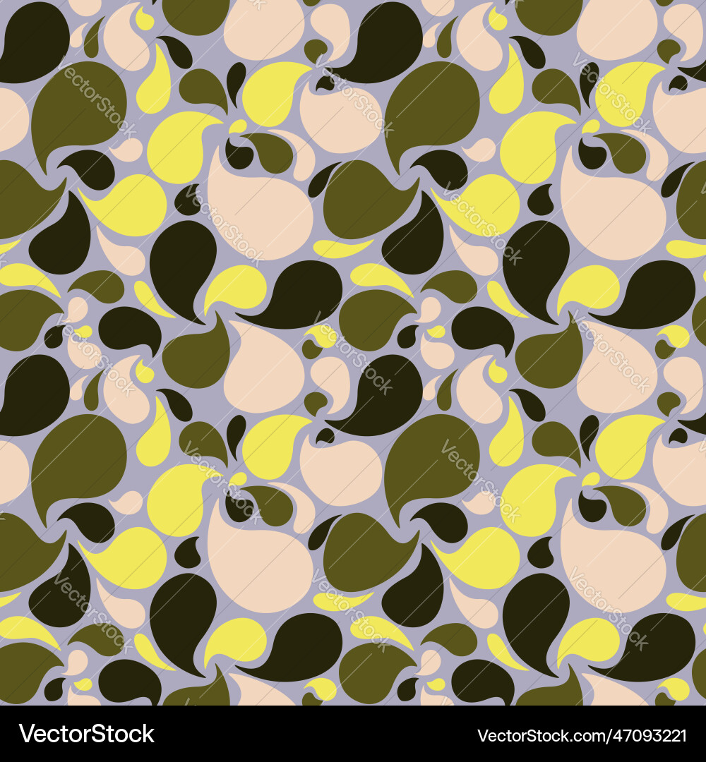 A set of seamless pattern with curls drops Vector Image