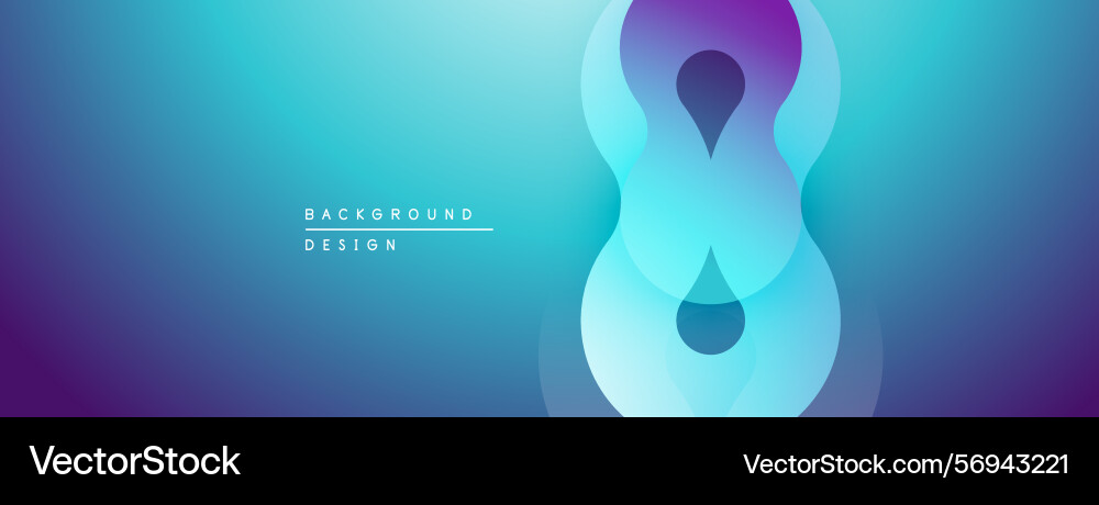 Abstract design features flowing shapes gradient Vector Image