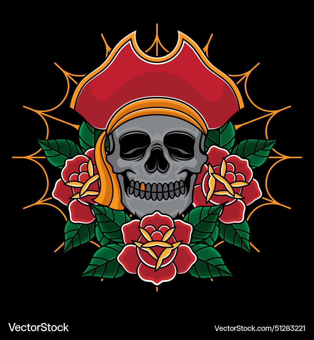 Alte Schule Piraten Tattoo Alte Schule Piraten Tattoo vektorbild