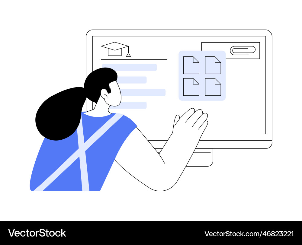 Attach assignment abstract concept Attach assignment abstract concept vector image