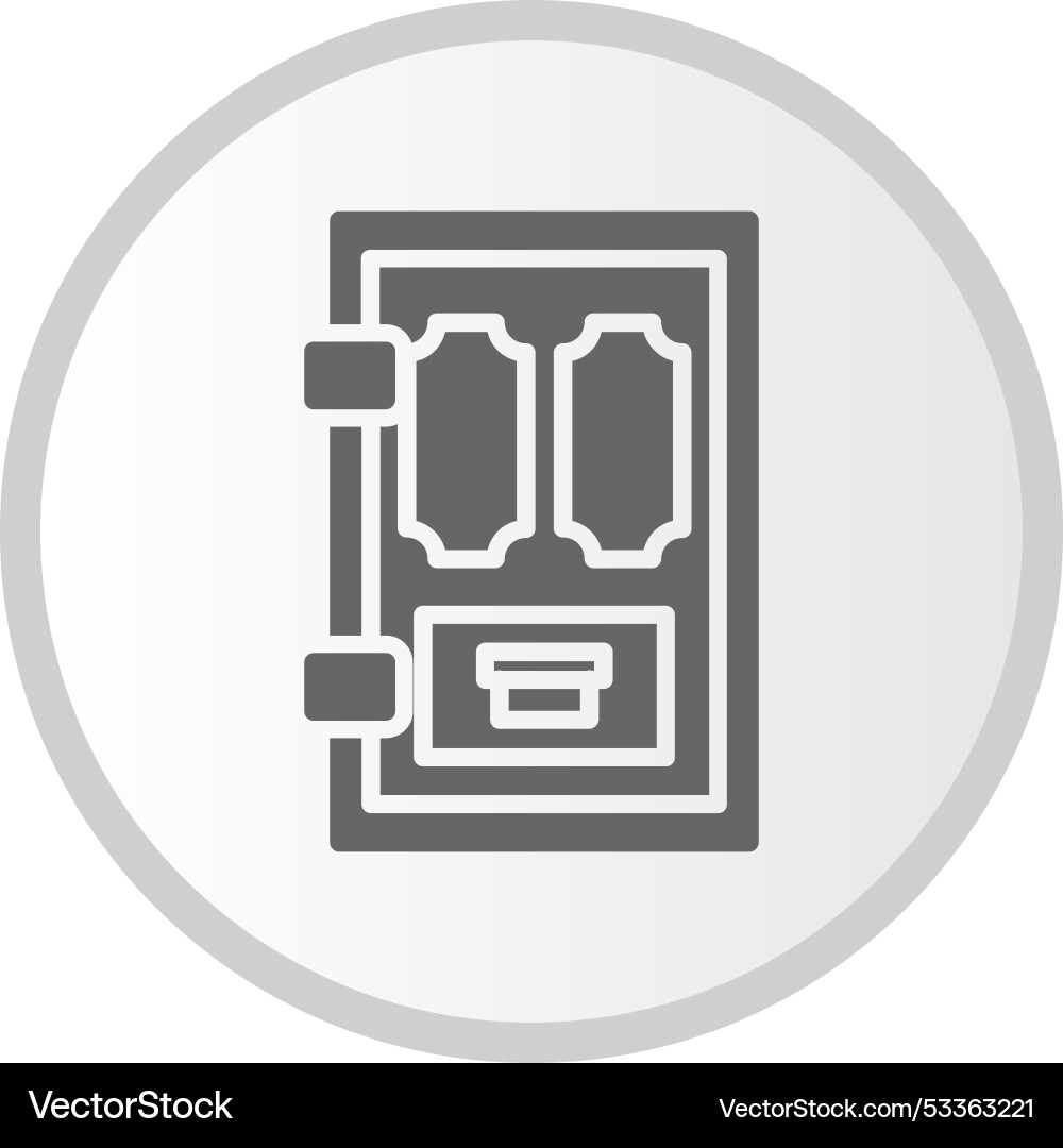 Doorbell glyph circle grey icon Vector Image