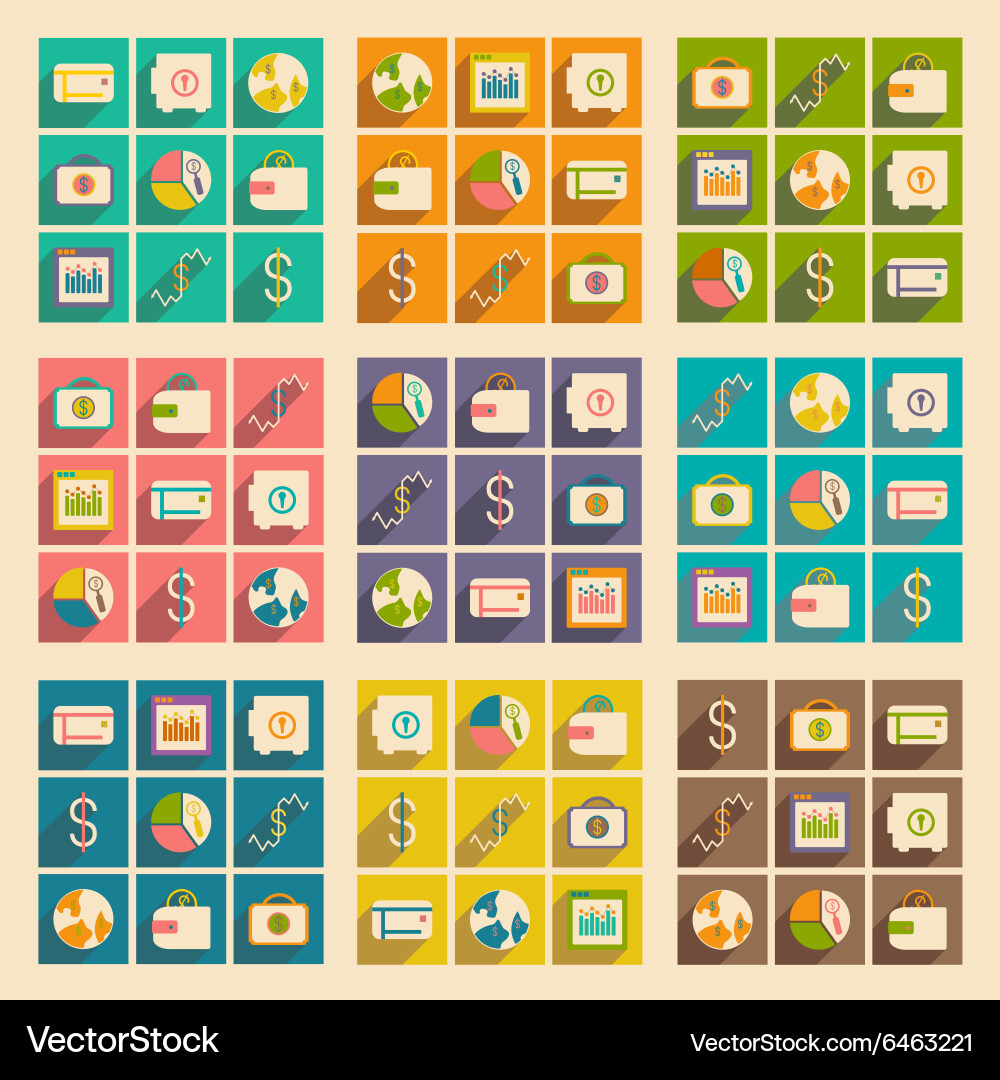 Flat with shadow concept and mobile application Vector Image