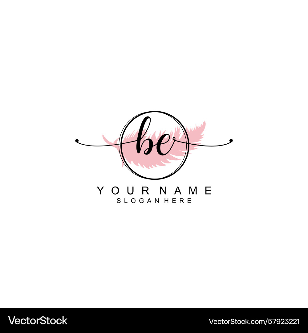 Handwriting logo concepts with initial Vector Image