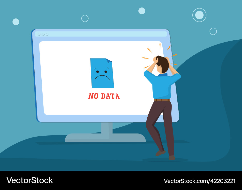 No data empty concept No data empty concept vector image