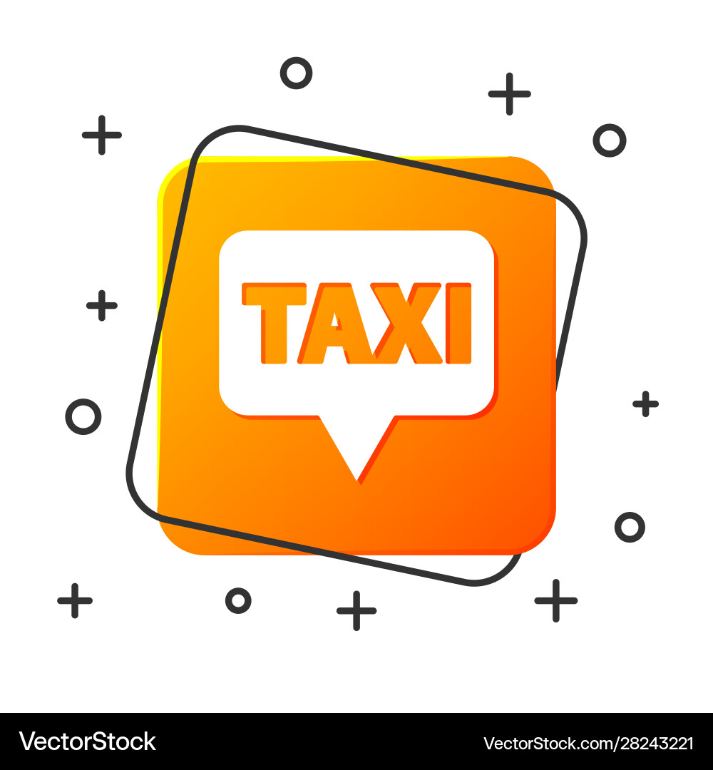 White map pointer with taxi icon isolated on White map pointer with taxi icon isolated on vector image