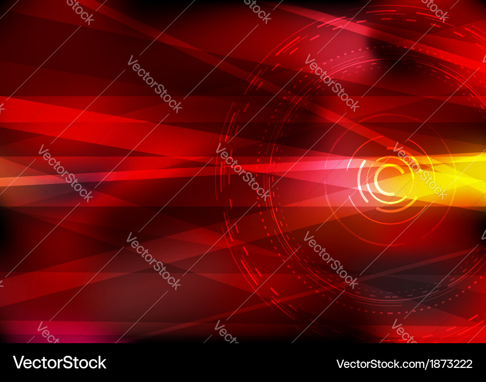 Abstract computer hi-tech background in red vector image