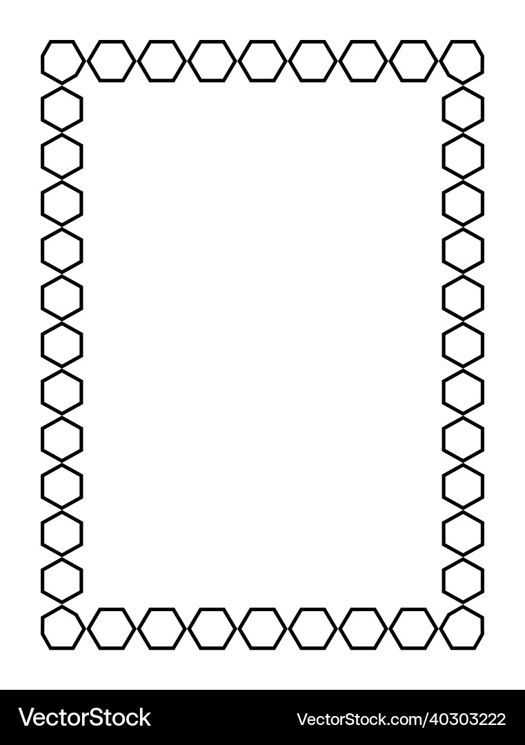 Black rectangular frame a4 format eps10 Vector Image