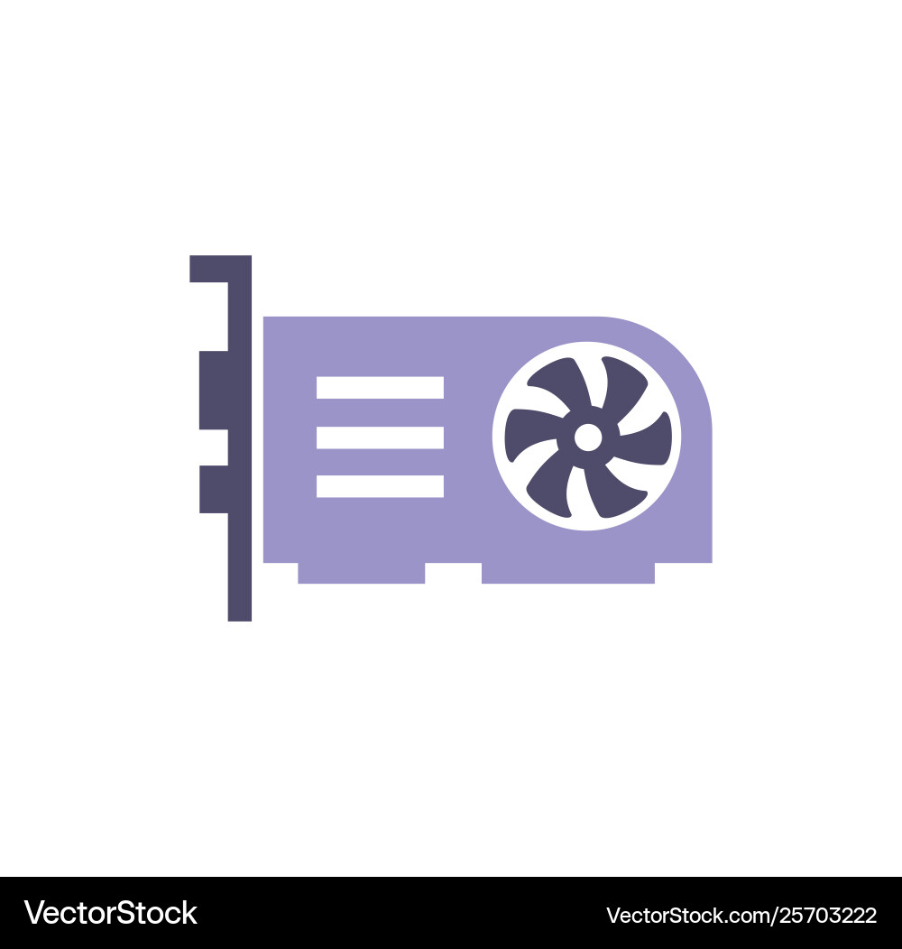 Computer hardware icon on background for graphic vector image