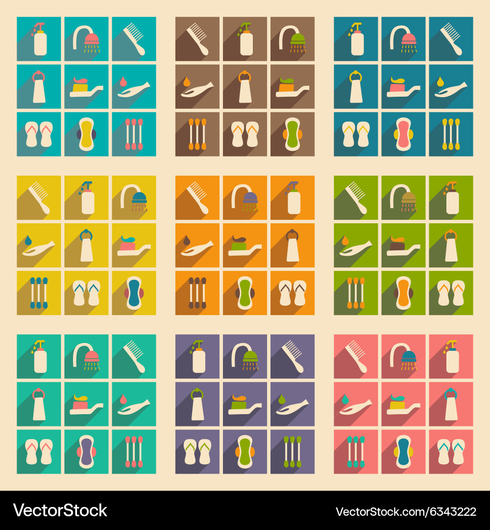 Flat with shadow concept and mobile application vector image