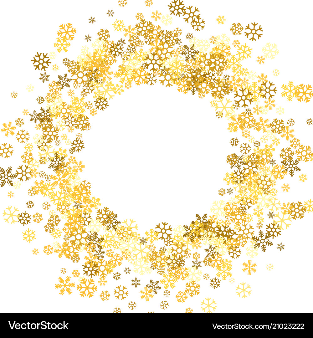 Frame or border of random scatter snowflakes Frame or border of random scatter snowflakes vector image