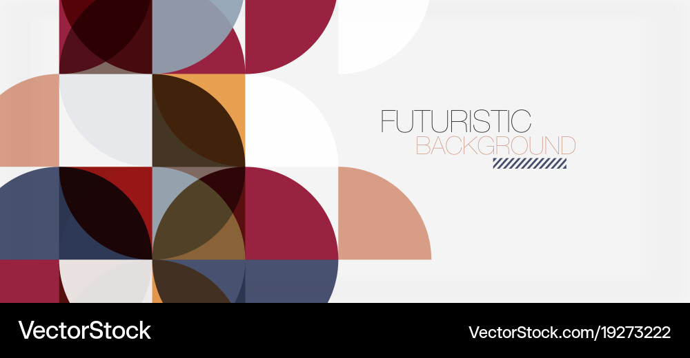 Geometric triangle and circle shape wide abstract Vector Image
