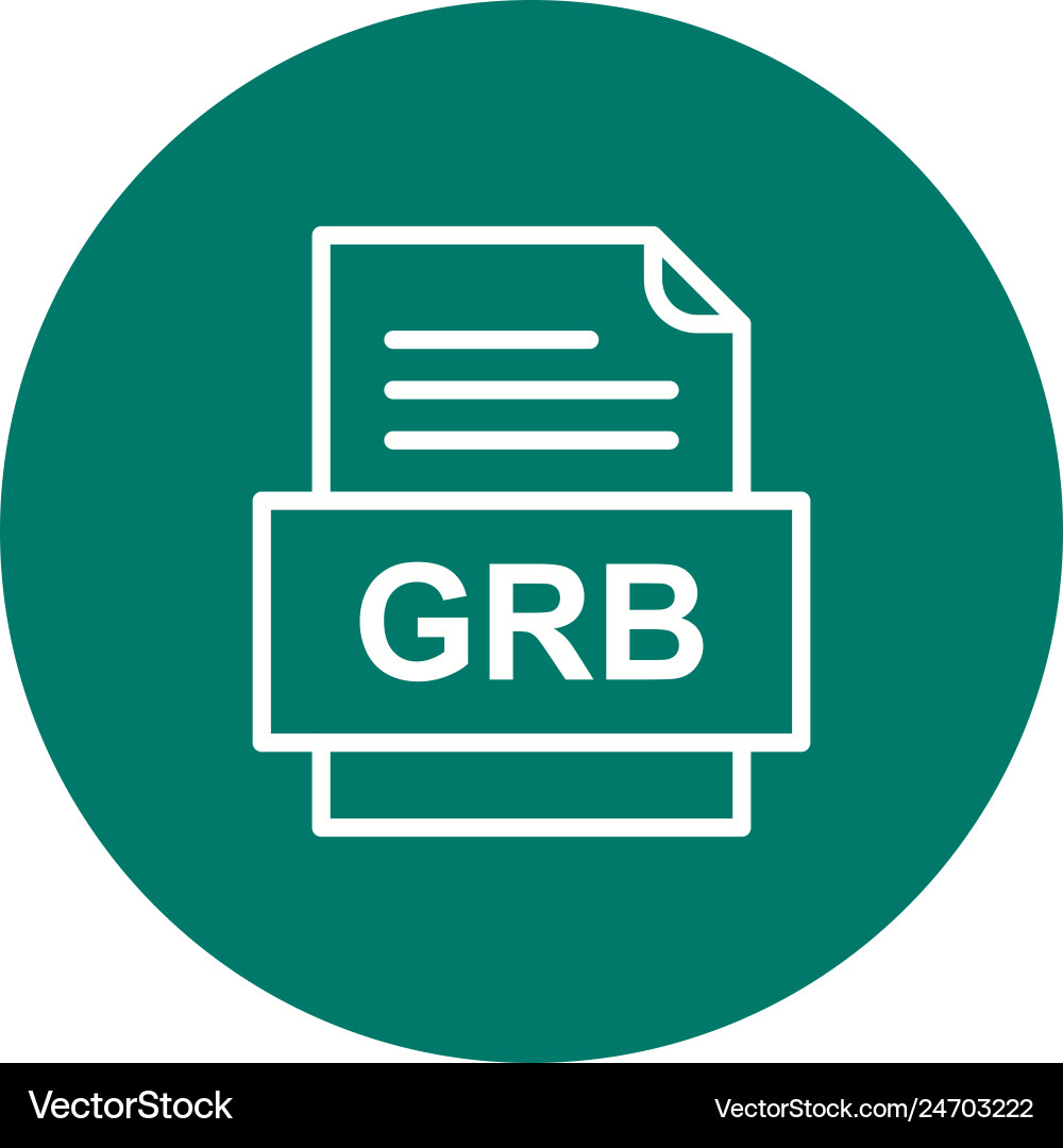 Grb file document icon vector image