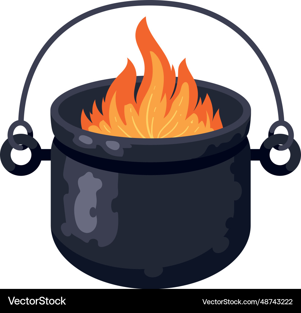 Halloween cauldron isolated Vector Image