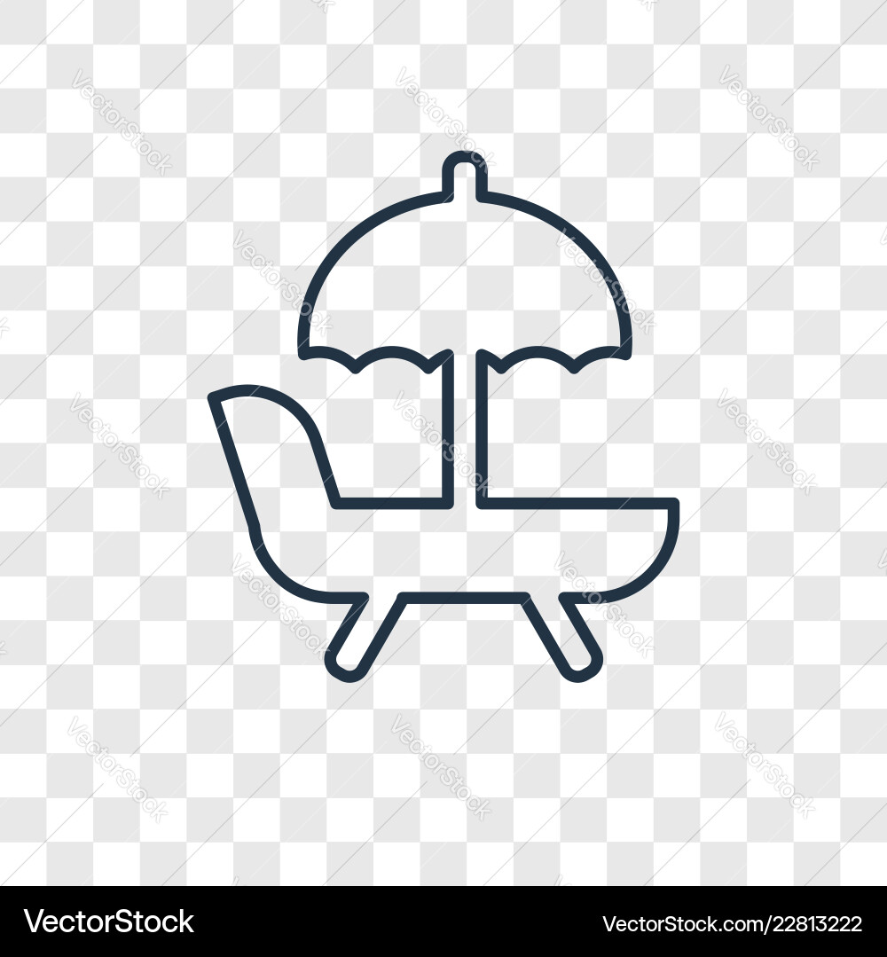 Hammock concept linear icon isolated Vector Image