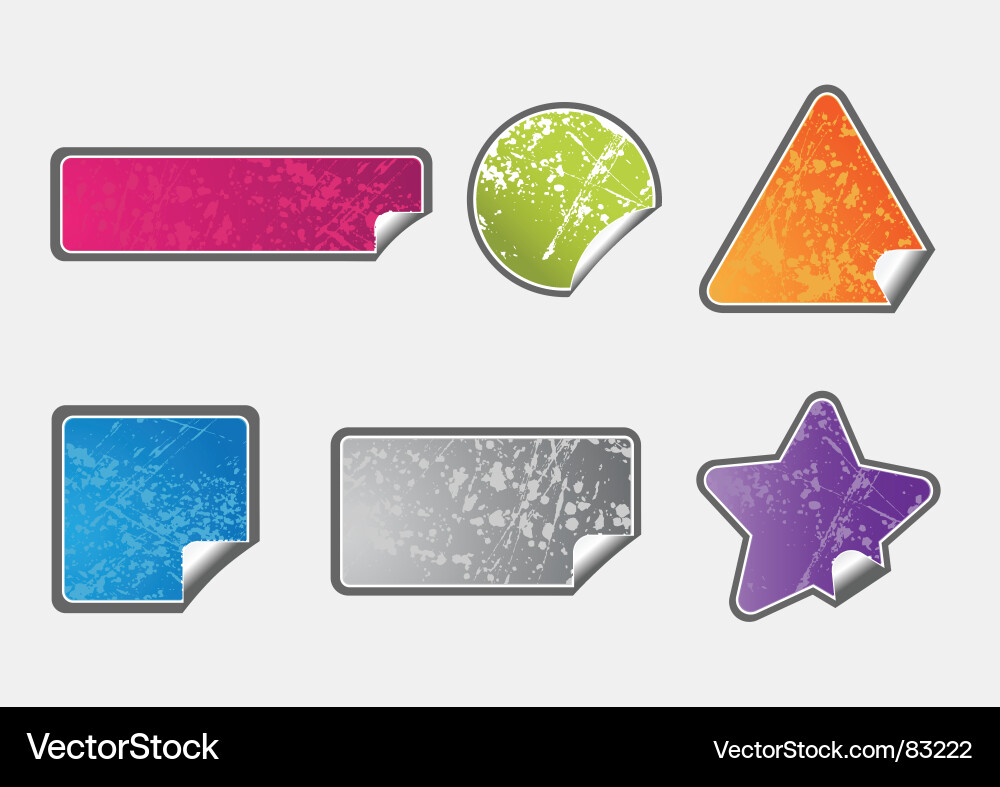 Label set Vector Image