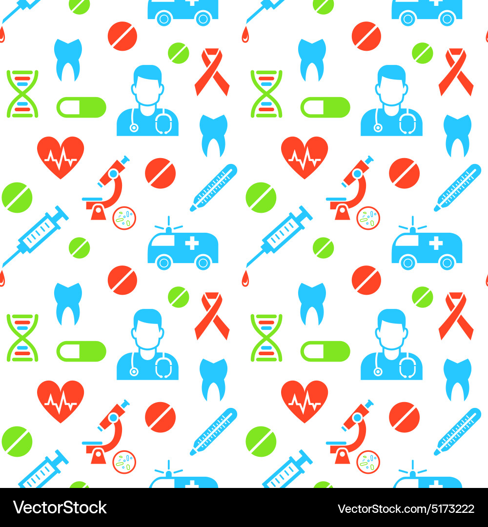 Medical Science Seamless Pattern Vector Image