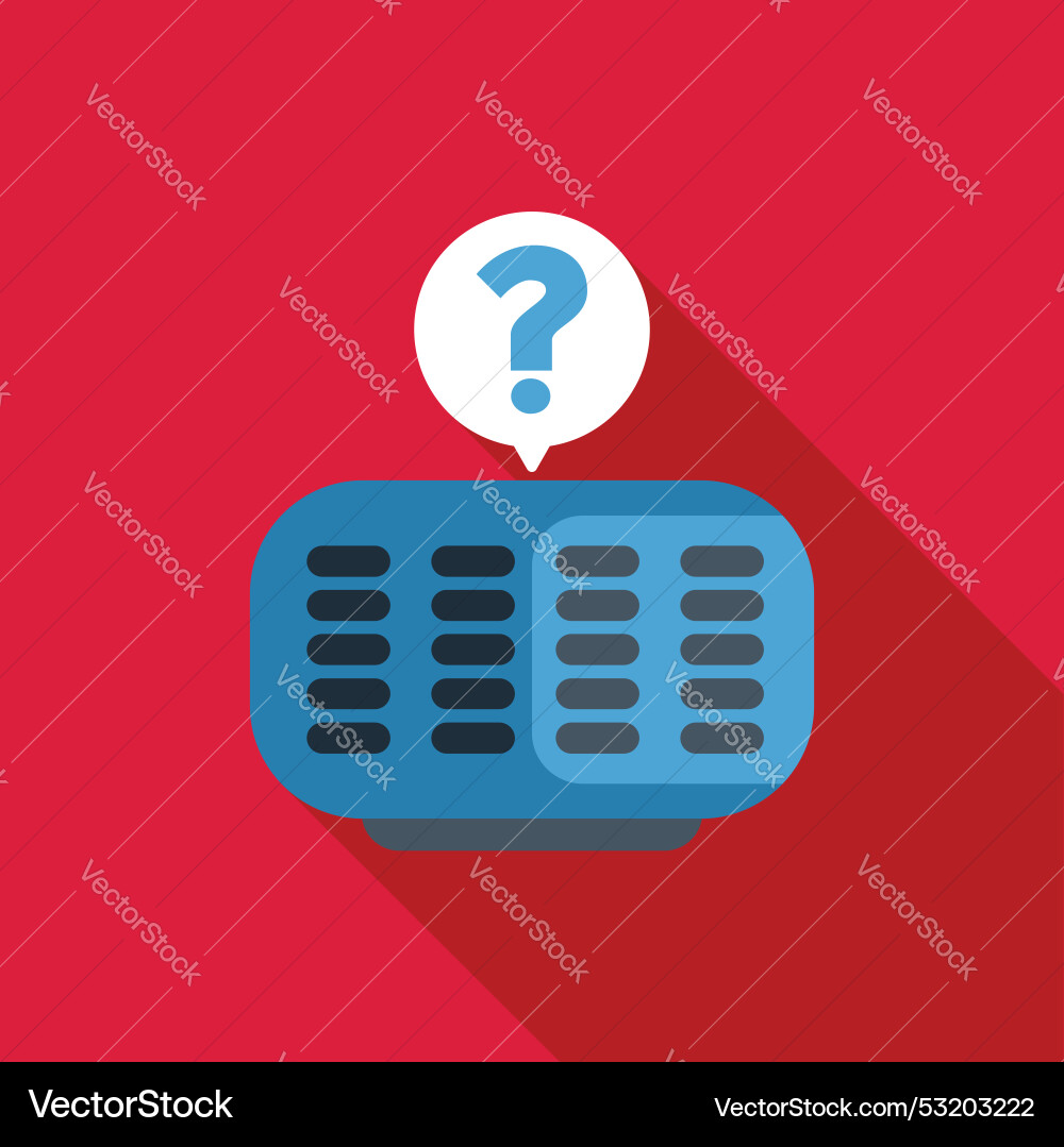 Question mark floating above electronic device Question mark floating above electronic device vector image