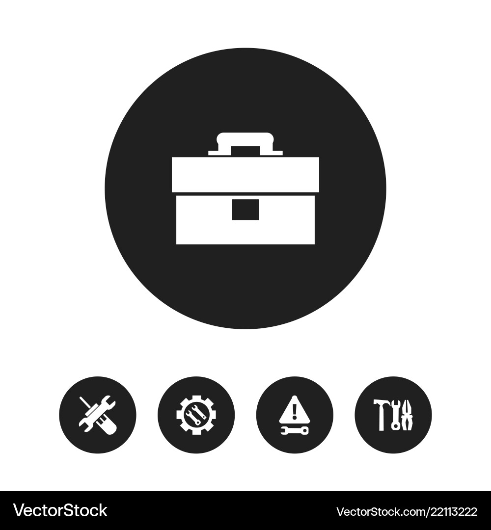 Set of 5 editable tool icons includes symbols Set of 5 editable tool icons includes symbols vector image