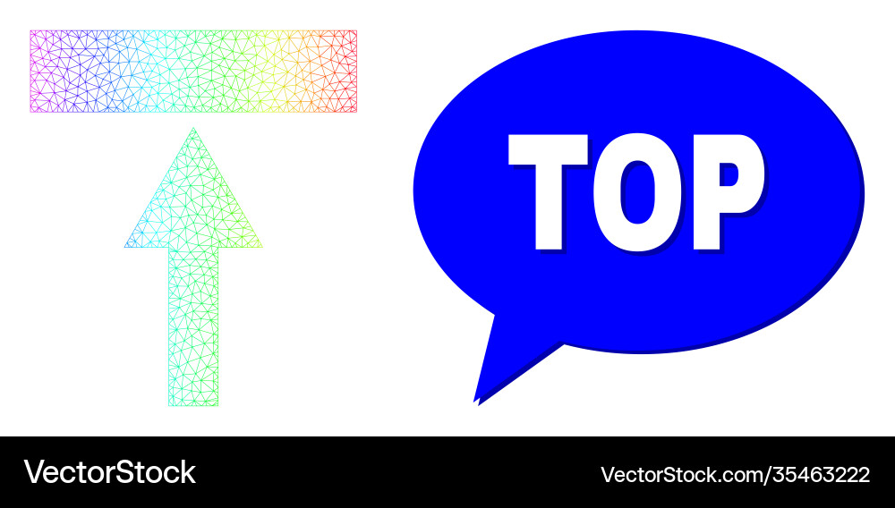 Spectral network gradient move top icon Spectral network gradient move top icon vector image