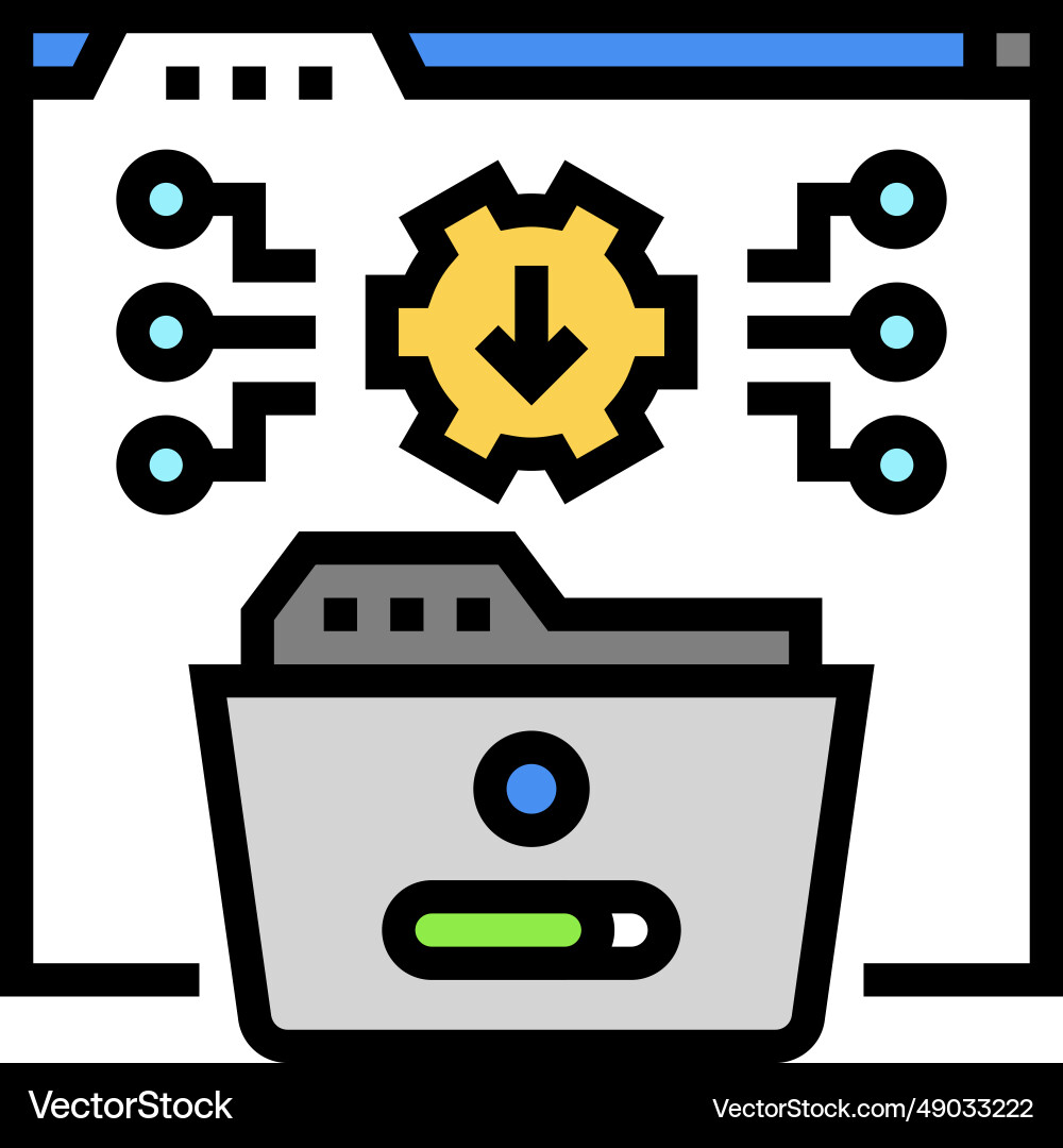 System integration analyst color icon System integration analyst color icon Vector Image