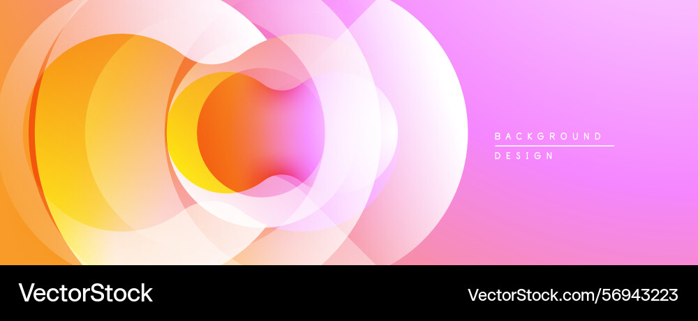 Abstract circles overlap creating vibrant vector image