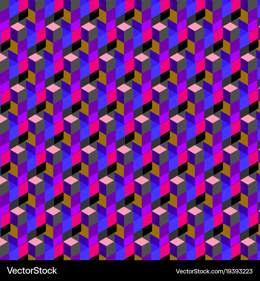 Abstract cube pattern colorful design geometric vector image