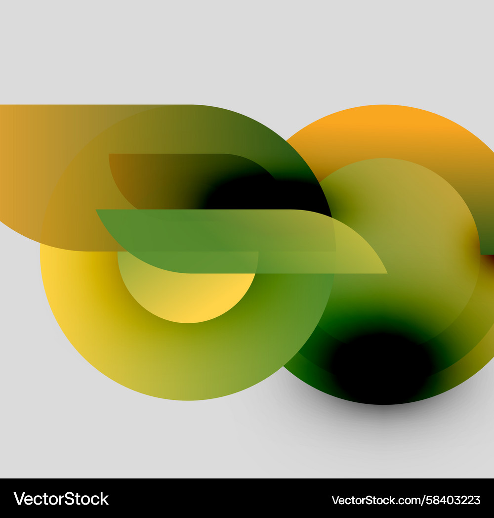 Abstract design features overlapping colorful Vector Image