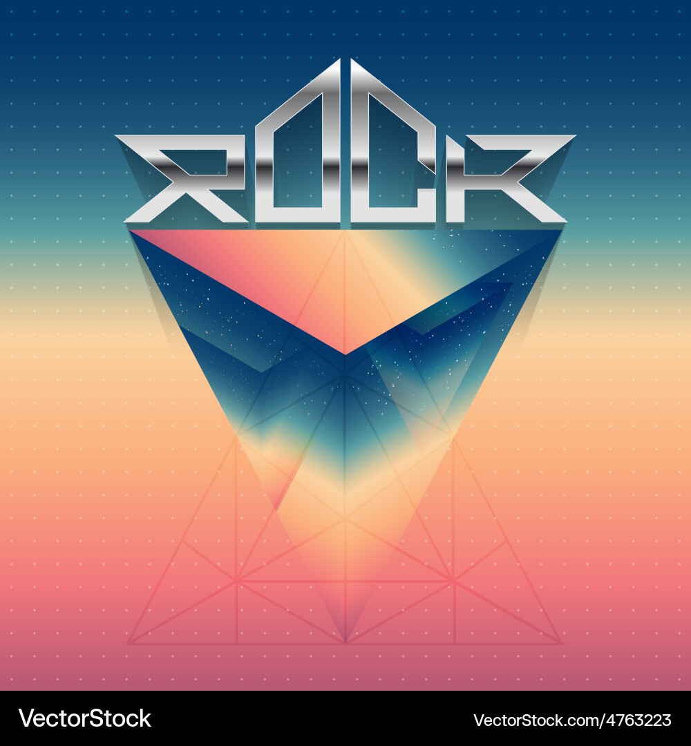Abstract isometric prism with the reflection vector image