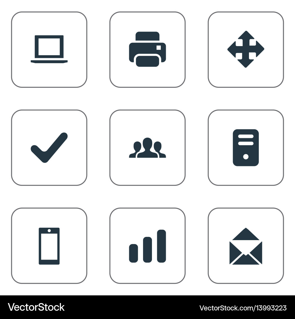 Application Icons Set vector image